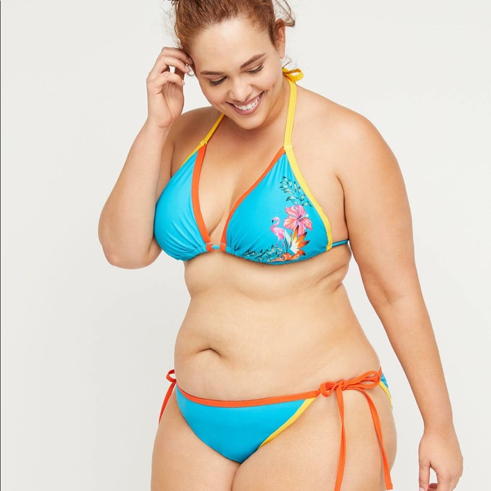 Lane Bryant Cacique - Floral String Bikini
